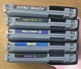 5 Nintendo NES Games (Punchout, Ninja Gaiden II, Double Dragon I & II, Kung Fu)