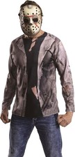 JASON VORHEES SET # Freitag der 13. Kostüm Party Halloween Karneval Shirt Maske
