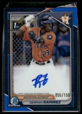 2024 Bowman #CPA-GR German Ramirez Chrome Prospects Autographs Blue /150