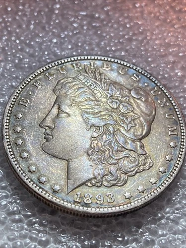 1893 Philadelphia Morgan Silver Dollar AU Cleaned 26.7 Grams