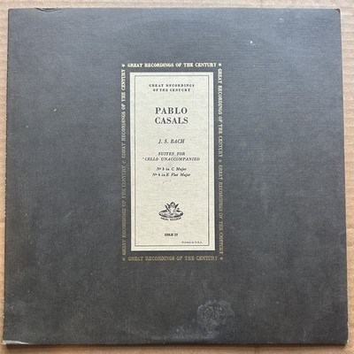 Pablo Casals / J.S. Bach ''Suites for Cello Unaccompanied'' No 3 in C Major, No 4