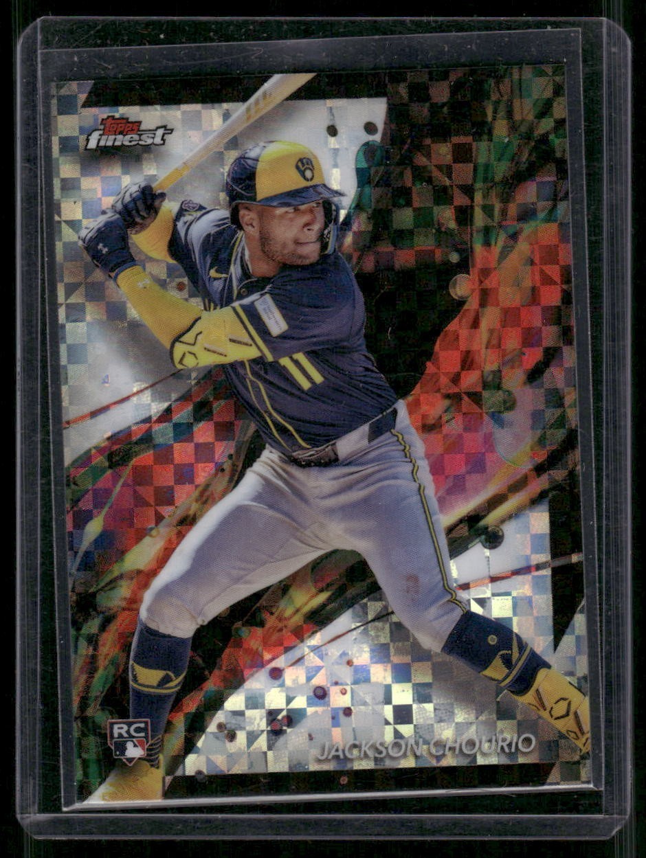 JACKSON CHOURIO 2024 Topps Finest Common X-Fractor Checkerboard Rookie Card #11