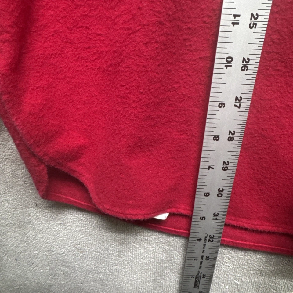 Vintage 90s LL Bean Chamois Shirt Red Men’s 2XL Heavyweight Flannel Workwear - Image 4 of 4