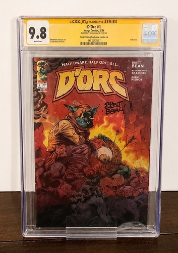 D’ORC #1 3RD PRINT DAVIS RIDER C2E2 FOIL SIGNED BRETT BEAN CGC 9.8  LTD 444