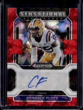2023 Chronicles Draft Cordale Flott 2022 Prizm Sensational Red Ice Auto #SS-CFL