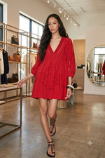 ZARA NEW SS25 WOMAN ZW COLLECTION SHORT EMBROIDERED DRESS 5107/080 Red_XS-XL