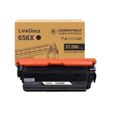 LinkDocs 656X Black Compatible Toner Cartridge (with New Chip) Replacement fo...