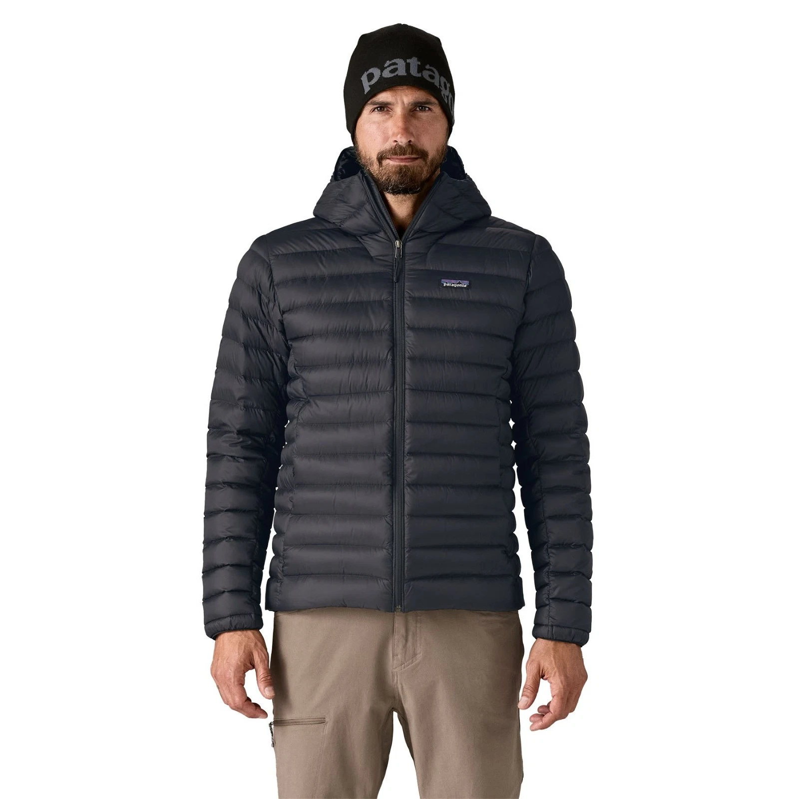 Patagonia Down Sweater Hoody - Men's,Black,sizeXL image 2