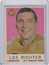 1959 Topps Football # 84 Les Richter - Los Angeles Rams