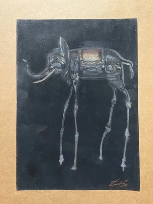 Salvador Dali Zeichnung auf Papier (Handmade) signiert und gestempelt Mischte... - Bild 1 von 4