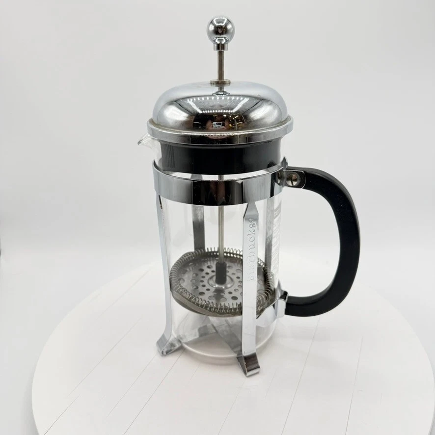 Starbucks French Press Coffee Maker 8 Cup 34oz Silver Chrome Glass Carafe