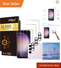 3-Pack Galaxy S23 Tempered Glass Screen Protectors  Lens Covers - 0.25mm Clear