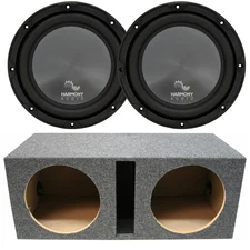 Harmony Audio HA-R104 10" 500W Car Audio Subwoofers and Vented Sub Box Enclosure