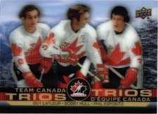 2021-22 Upper Deck Tim Hortons Team Canada Trios Guy Lafleur/Bobby Hull/Phil