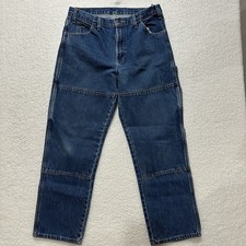 Dickies Double Knee Jeans Carpenter Mens Relaxed Workwear Construction Y2K Sz 33