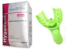 Grills Dentures Mold Mouth Impression Kit - 1lb Alginate + 12 Large Lower Trays