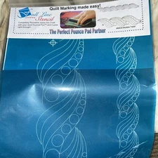Bubble Twist #50034 Quilting Stencil Full Line Stencil Pounce Pad Partner 16”