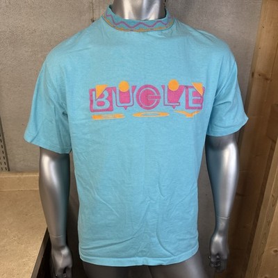 Vtg Bugle Boy T Shirt 90s Retro Blue Men s L Large