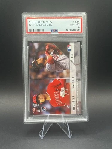 2018 Topps Now Shohei Ohtani/Juan Soto Rookie #824 PSA 8 Angels Nationals