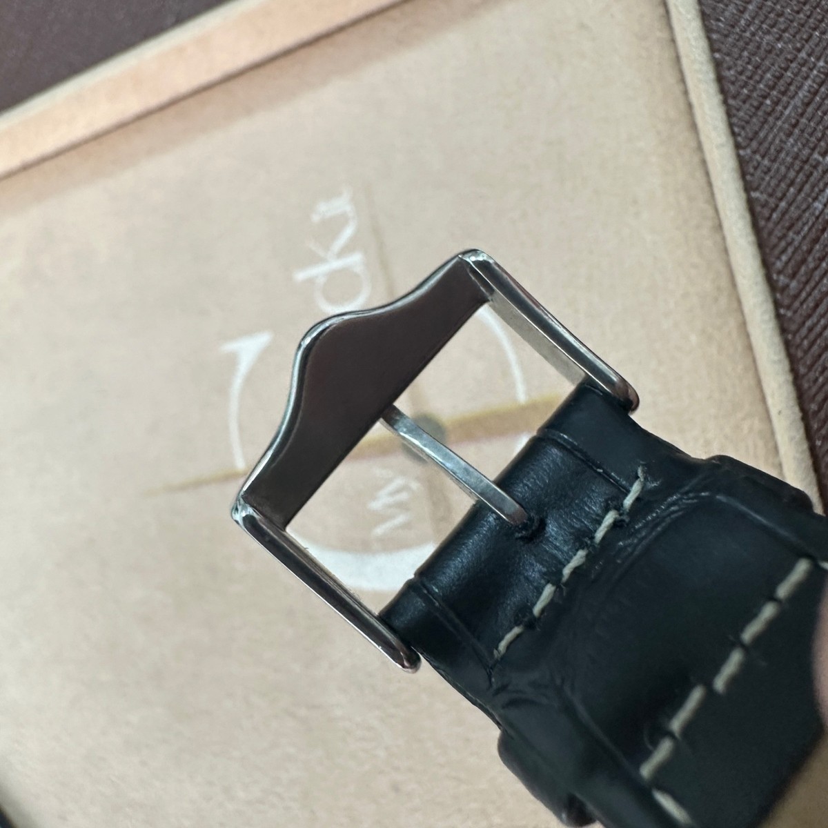 Cinturini Orologi Con Chiusura Farfalla Pelle Di Vitello Nera 18 20 22 24mm - Foto 6