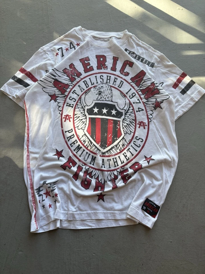 American Fighter Y2K красный/белый/серый футболка размер средний - Изображение 2 из 4