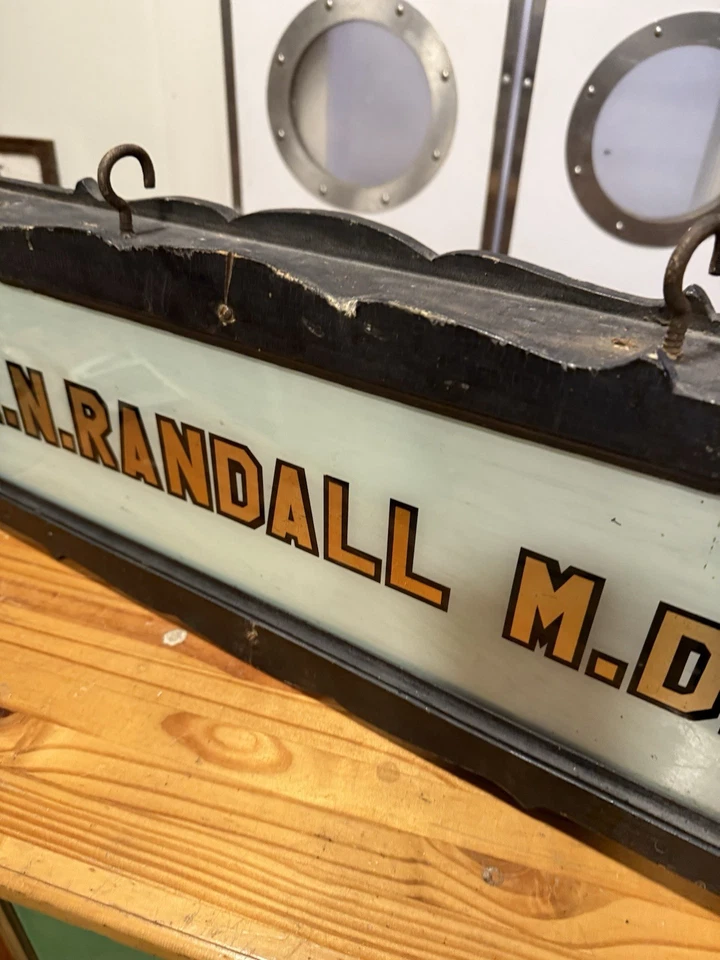 Vintage Doctor Sign Light Up Trade 1910s Advertising Country Primitive Folk Art - Image 2 of 4