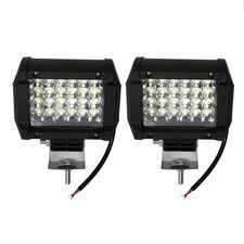 2 PCS 4 inch 72W LED Light Bar 12000LM Work Flood Pods Offroad Driving Fog Lamp