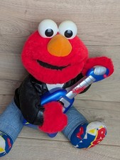 Vintage Rock & Roll Elmo Guitar Sings & Vibrates Tyco 1998 Tested & Working