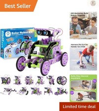 12-in-1 Solar Robot Building Set - Educational DIY Kit for Ages 8-14, 190 Pieces