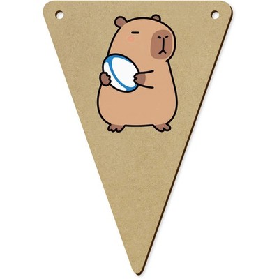 5 Wimpel/Fahnen ''Capybara with Rugby Ball'' 140 mm (BN00097684)
