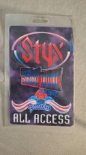 Styx All Access Backstage Pass Return To The Paradise Theatre Tour 1996 Laminate