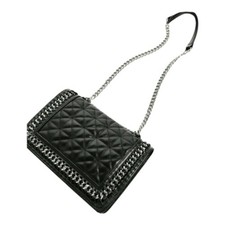 ZARA Black Buffalo Leather Chain Crossbody / ...