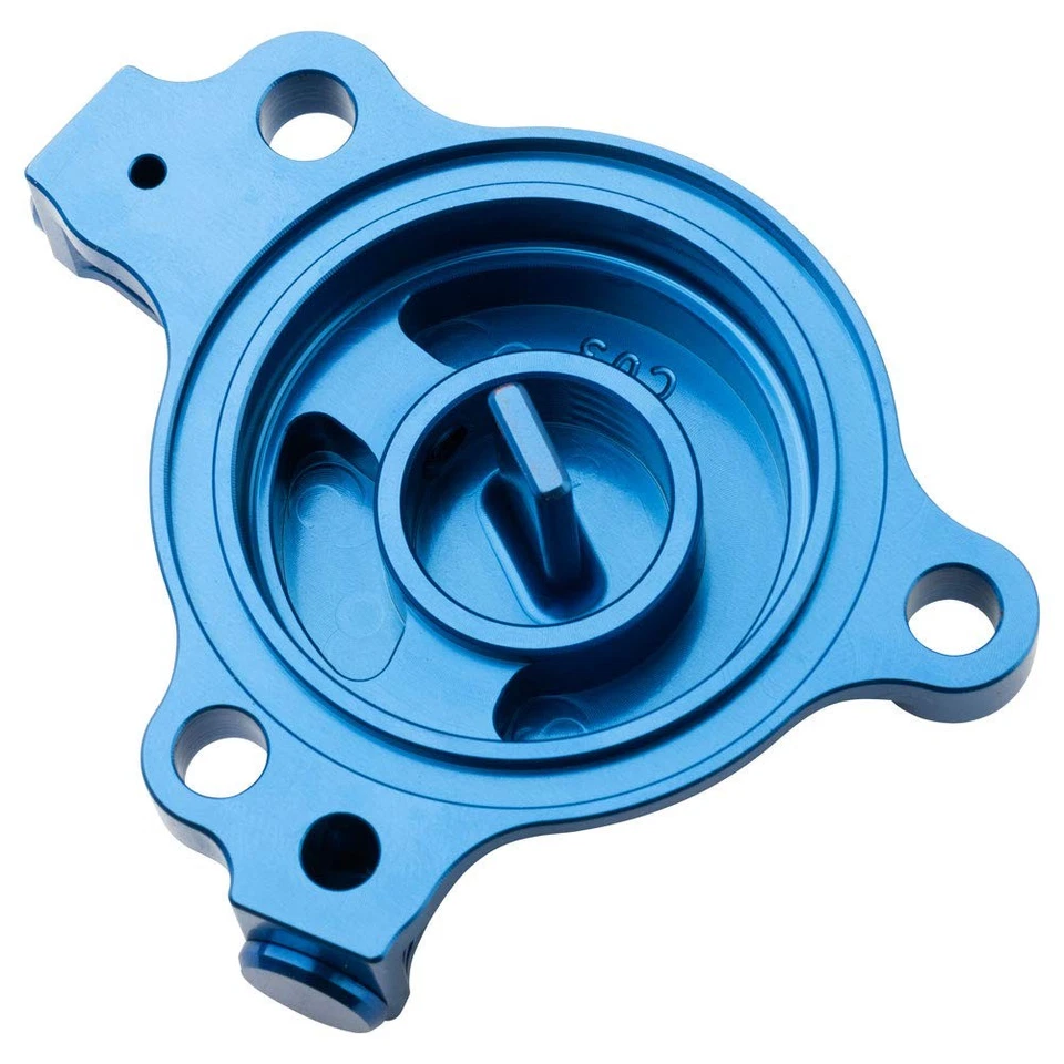 Tusk Aluminum Oil Filter Cover Blue For YAMAHA YZ250F 2003-2013 Foto 3 de 4