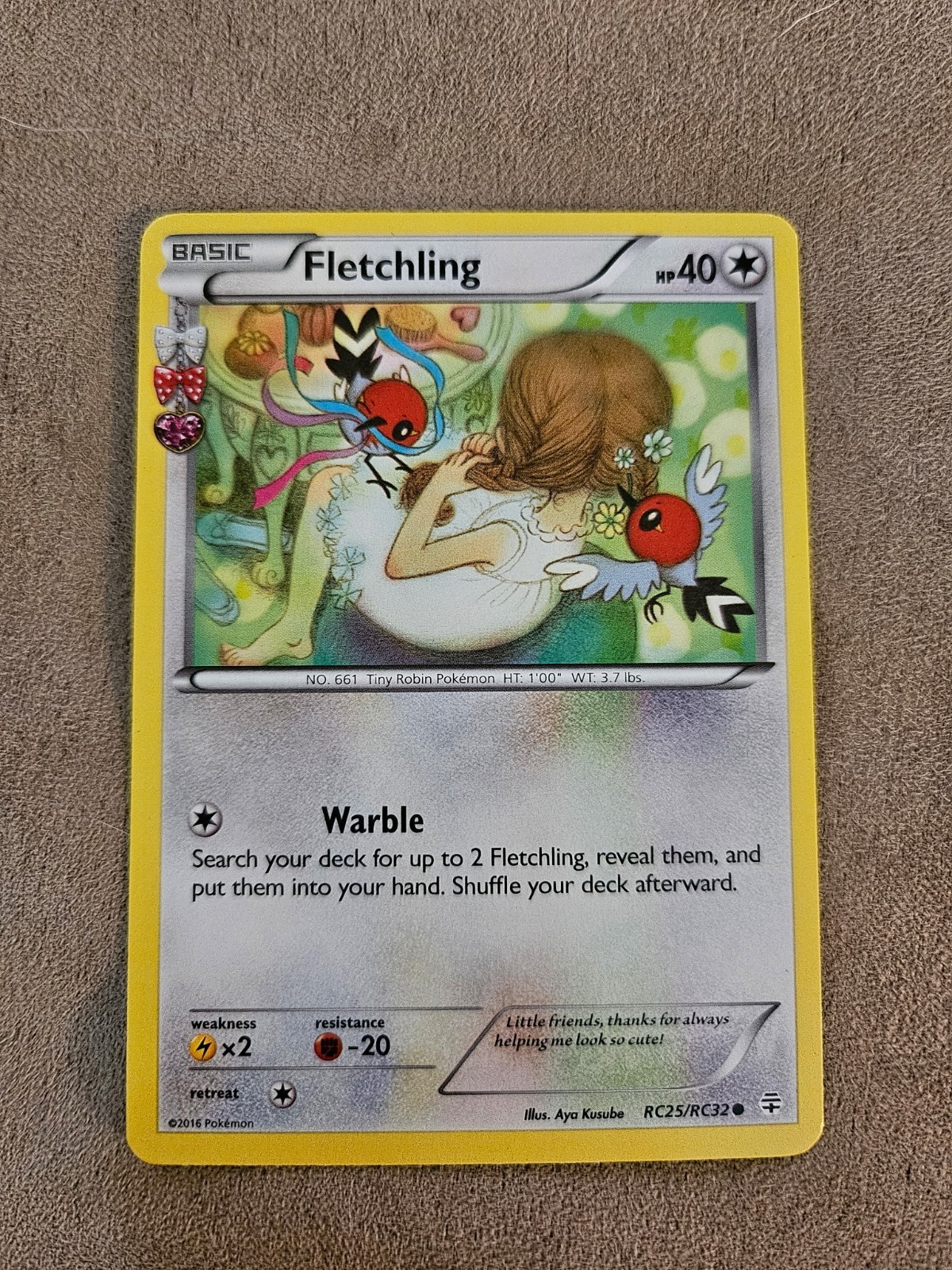 Pokemon TCG XY: Generations Fletchling RC25/RC32 Near Mint Condition