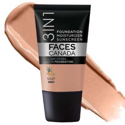 Faces Canada Foundation All Day Hydra Matte Caramel Natural 023 18 ml