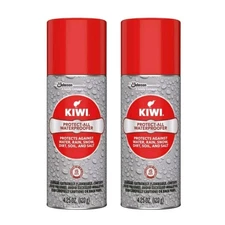 Kiwi Protect All 2 Pack Rain & Stain Water Repellent Spray 4.25oz Shield Shoes
