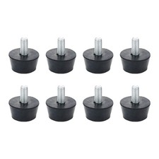 8 PCS Rubber Furniture Legs 3/4-Inch Height with M10x20mm Screw Replacement