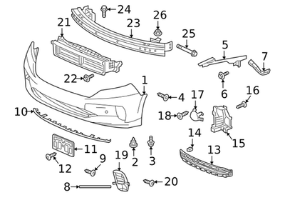 18-20 HONDA ODYSSEY RIGHT Front Bumper Spacer (71193-THR-A01) | eBay