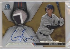 2017 Bowman Chrome Relics Gold 30/50 Greg Bird #CAR-GB Auto fm5