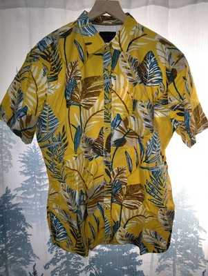 Day & Age Men's Hawaiian Print Button Short Sleeve Shirt Size XLarge