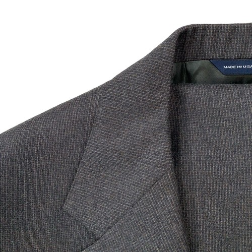 Hombres 40 S Brooks Brothers Madison Fit Gris Carbón Franela Peso Micro Tejido - Imagen 3 de 24
