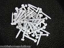 Mobile Home RV Parts  50ct #8 x 1.25" Hex Head White Screws Door, Window & Vent