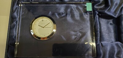 Hoya Crystal Desk Shelf Mantel Clock FCP 150C 0410 Missing Stand