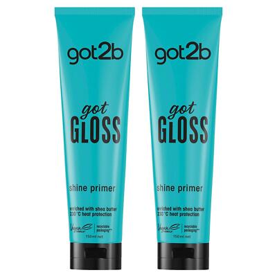 Got2b Gloss Hair Primer Lotion für glänzendes und glasähnliches Haar, 2er Pack