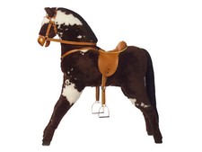 großes Plüschpferd Costano  XL Spielpferd aus Holz Plüsch Sitzhöhe 65cm