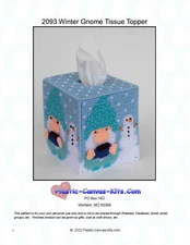 Winter Gnome Tissue Topper-Plastic Canvas Pattern or Kit