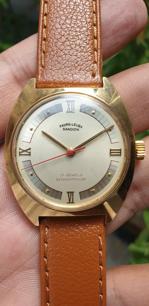 Vintage Favre Leuba Sandow Cal 101 Hand Winding 17 Jewels Swiss Made Watch