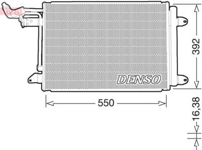 DENSO DCN32032 Condenser, Air Conditioning for, Audi, Seat, Skoda, VW