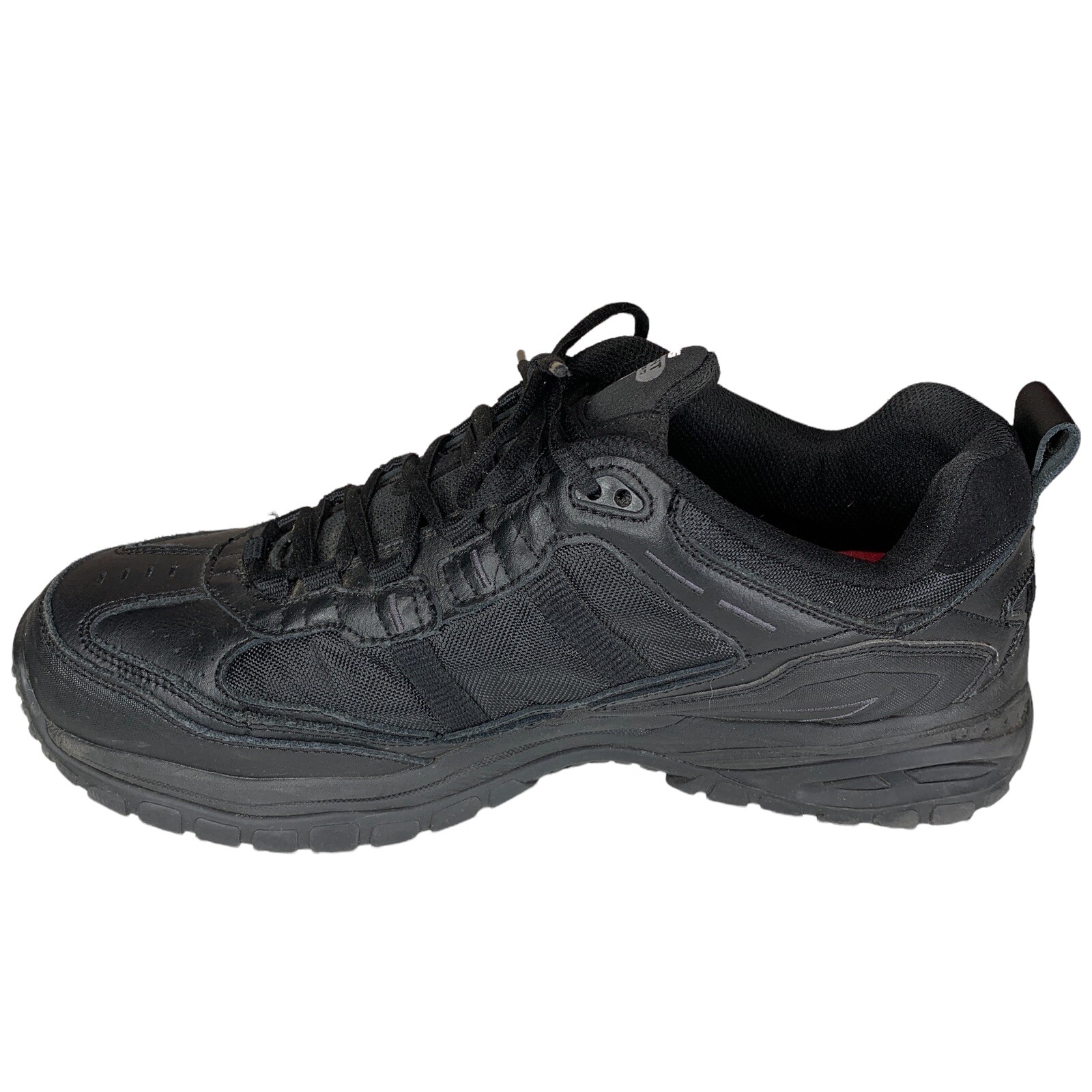 Skechers WORK Men’s 12 Relaxed Fit Mavin Shoes Black … Gem