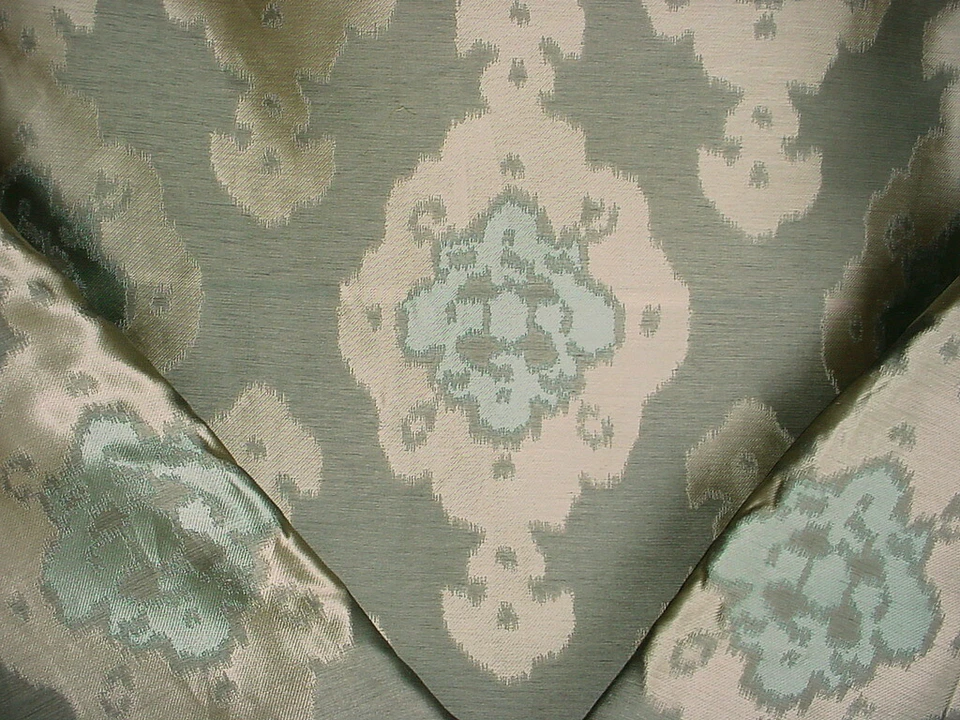 2-1/4Y Scalamandre HB 1760IZMI Izmir Twilight Silk Linen Ikat Upholstery Fabric - Image 2 of 4
